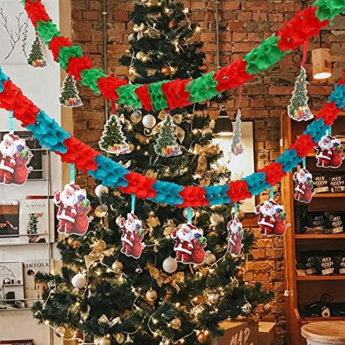 VALICLUD Şömine Dekor 2 adet Noel Afiş Bayrakları Asılı Kiraz Kuşu Garland Kağıt Noel Ağacı Noel İşareti askı süsleri