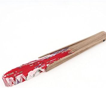 Qtqgoıtem Seashell Tasarım Bambu Çerçeve Çiçek Desen Serin Katlanabilir El Fan Kırmızı (Model: 8d6 3fa 077 79b d47)