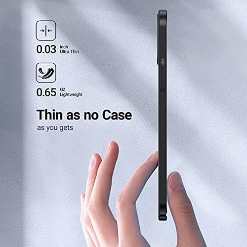 TORRAS Slim Fit iPhone 12 Pro Max Telefon Kılıfı için Kaymaz Tutuşlu ve Parmak İzi Olmayan Ultra İnce Sağlam Koruyucu