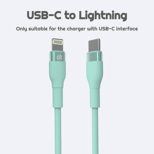 OT şarj kablosu, USB C Yıldırım Silikon Kablo, (3.9 ft) [MFi Sertifikalı] Hızlı Şarj Yıldırım Kablosu iPhone 13/13
