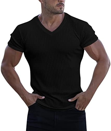 Havai gömleği Erkekler için Erkek Yaz Düz T Shirt Bluz Yüksek Yaka Balıkçı Yaka Kısa Kollu T Gömlek Tops