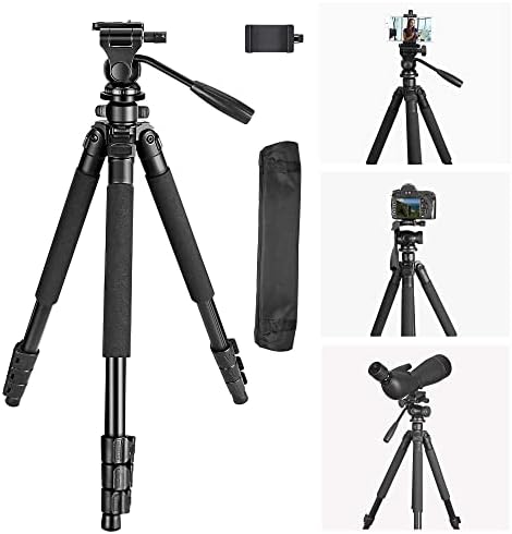 CelticBird Kamera Tripodu - 64,5 inç Seyahat Taşınabilir Tripod-SLR Kameralar, Cep Telefonları, Monokülerler, Dürbünler,