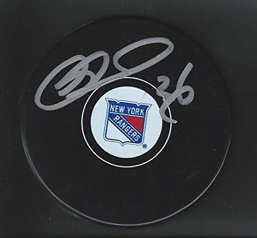 Matthew Barnaby İmzalı New York Rangers Diski-İmzalı NHL Diskleri