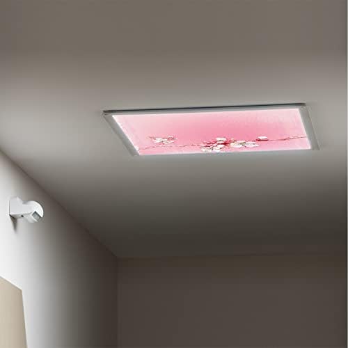 Tavan ışık difüzör panelleri için floresan ışık kapakları-Şeftali Deseni-Sınıf ofisi için floresan ışık kapakları-Ofis