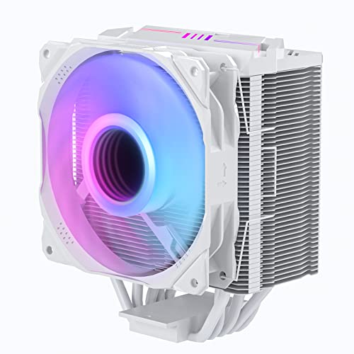 upHere C5C4 CPU Hava Soğutucusu,5 Bakır Doğrudan Temaslı ısı Borusu,5V ARGB/Otomatik RGB Sonsuzluk LED'i, Intel LGA