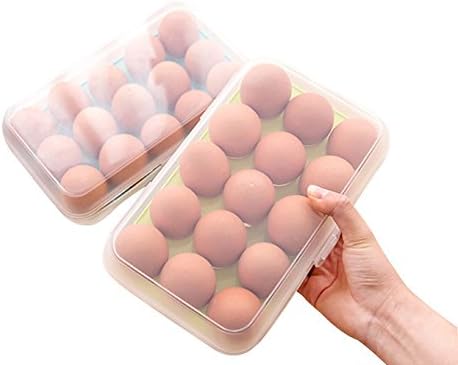 MEOLY Yumurta Saklama Kabı Plastik Paramparça geçirmez kaymaz Yumurta Tutucu Saplı Buzdolabı, Yeşil