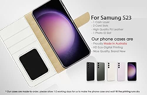 samsung S23 için, Samsung Galaxy S23 için, Tasarlanmış cüzdan kılıf telefon kılıfı Kapak, A24579 Elvis Presley