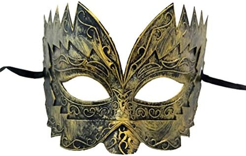 2 adet Vintage Yarım Yüz Kostüm Prop Masquerade Cosplay Kostüm Partisi Performans Dans Partisi (Altın Süslemeleri