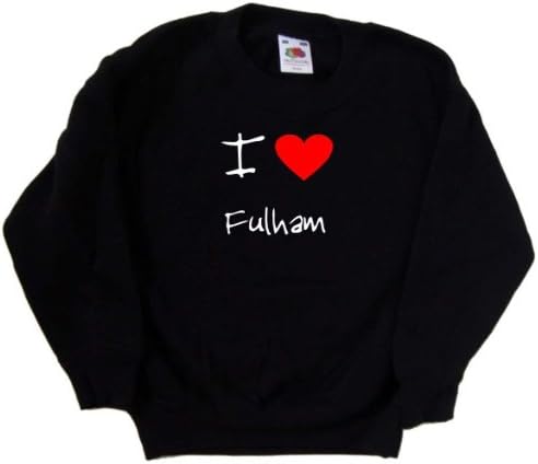 Kalbi Seviyorum Fulham Siyah Çocuk Sweatshirt