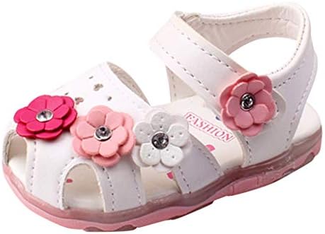 Çocuklar Yürümeye Başlayan Sandalet Kız Bebek Çiçekler Sneakers Bebek Ayakkabıları LED Işıklı Bebek bebek ayakkabısı