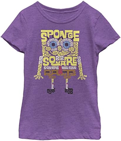Nickelodeon Squarepants Sünger Bob Tipi Kızlar Kısa Kollu Tee Gömlek