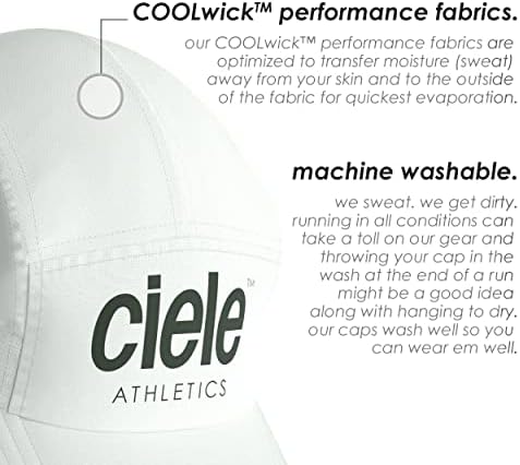 Ciele Athletics GOCap SC-Premium Nem Emici 5 Panelli Örgü Koşu Şapkası-Abrahams White