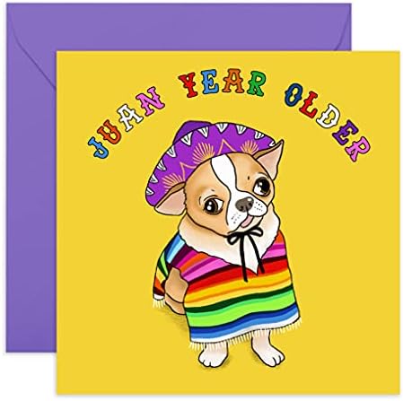 Kadınlar Erkekler için MERKEZİ 23 Komik Köpek Doğum Günü Kartı Onu - 'Juan Yaş Büyük' - Baba Doğum Günü Kartları-Anne