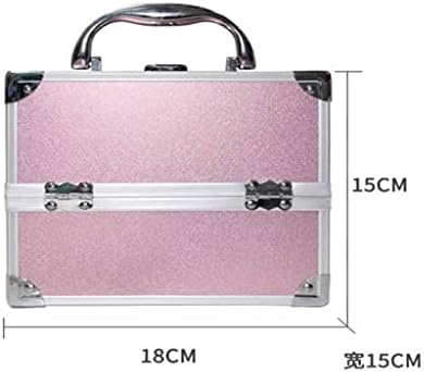 TJLSS Büyük Kapasiteli Bavul Bayanlar Seyahat Kozmetik Çantası Tırnak Güzellik Kutusu Makyaj alet saklama kutusu (Renk
