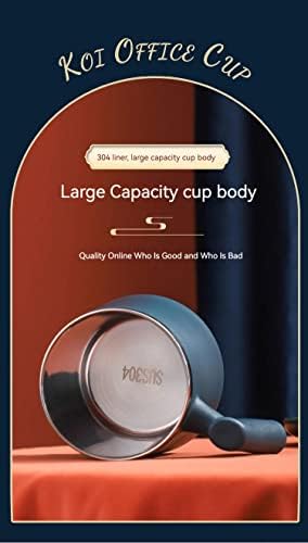 CHARİVA Kahve kupa 15 oz yalıtımlı paslanmaz çelik seyahat kupası Çift Katmanlı gerçek hava ısı geçirmez hava geçirmez