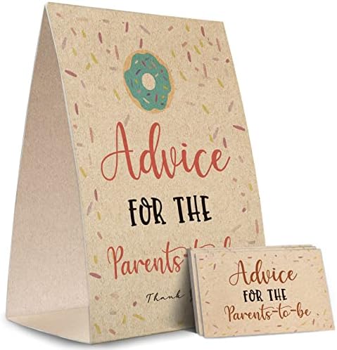 Gelecekteki Ebeveynler için Tavsiyeler, Baby Shower Tavsiye Oyun Seti( 1 Ayakta İşaret + 50 Tavsiye Kartı), Baby Shower