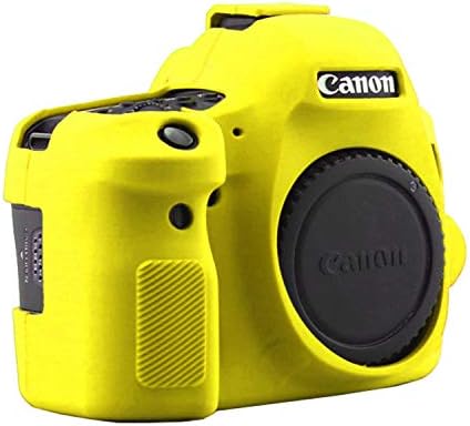6D Mark II silikon kılıf, TUYUNG kamera muhafazası Kılıf Koruyucu Kapak Cilt ile Uyumlu Canon EOS 6D Mark II, Sarı