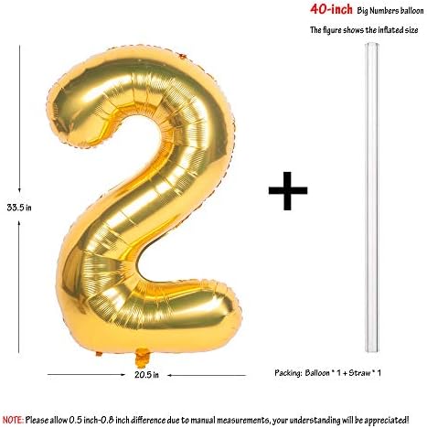 40 İnç Altın Haneli Helyum Folyo Doğum Günü Partisi Balonları (Altın 2)