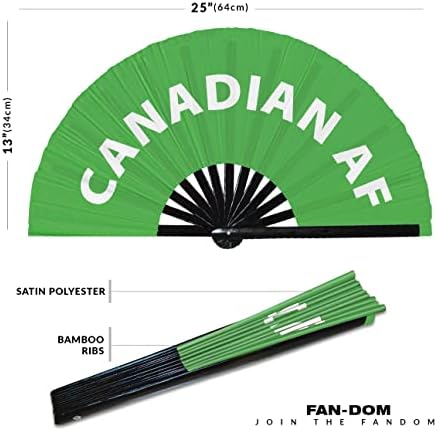 Kanadalı AF Milliyet El Fan Katlanabilir Bambu Devre Rave El Fanlar Kanadalı Lanet Fan Kıyafeti Parti Dişli Hediyeler