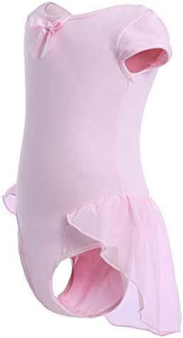 OBEEII Yürüyor Çocuk Kız Kap Kollu Bale Elbise Yüksek Düşük Etekli Leotard Balerin Jimnastik Giyim Giyim Kostüm