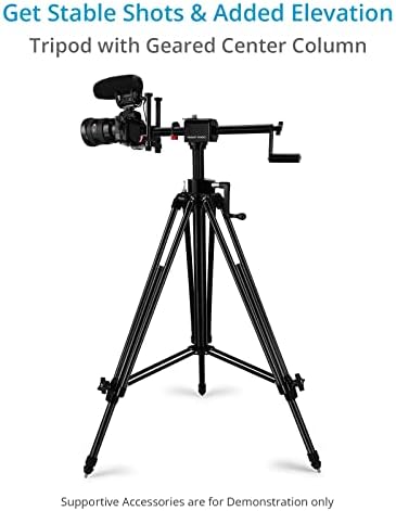 Video Yapımcıları ve fotoğrafçılar için Dişli Merkez Sütunlu PROAİM G23 kamera tripodu. 14 kg/30 lb'ye kadar yük.