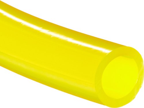 Tygon F-4040-A PVC Yakıt ve Yağlama Borusu, 1/8 ID, 1/4 OD, 1/16 Duvar, 50' Uzunluk, Sarı