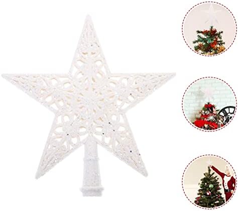 NUOBESTY Noel Yıldız Ağacı Topper Yıldız Treetop Beş Sivri Glitter Yıldız Treetop Noel Ağacı Toppers için Ev Tatil