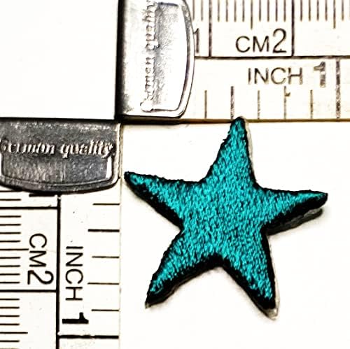 Kleenplus 3 adet. Mini Mavi Yıldız İşlemeli Yama kumaş yapışkanı Karikatür Demir On Dikmek Hatıra Hediye Yamalar Logo
