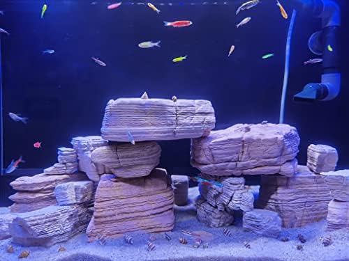 Voulosımı Akvaryum Peyzaj Kayalar-Dekoratif Kayalar Balık Tankı, Peyzaj Modeli, Amfibi Muhafazaları (Pagoda Taşı,