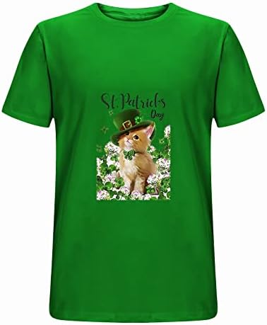 Erkek gömleği Gevşek Fit Kısa Kollu Tee Gömlek Grafik Tees Sevimli Üstleri Rahat Moda T-Shirt Aziz Patrick Günü Hediyeleri