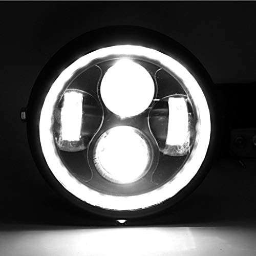 Fydun motosiklet farları Retro LED Far 5.75 İnç Diyafram Far parlak LED Far Motosiklet Yuvarlak Ön Lamba