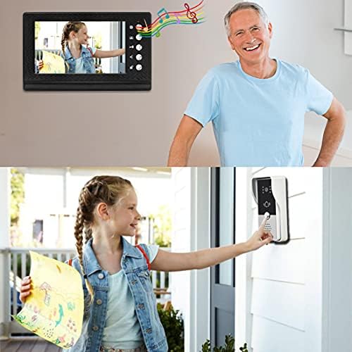 Görüntülü İnterkom Kapı Telefonu Sistemi, Açık Kamera + Kapalı Monitör + Güç Kaynağı Kontrolü Ev Daire Ofis için